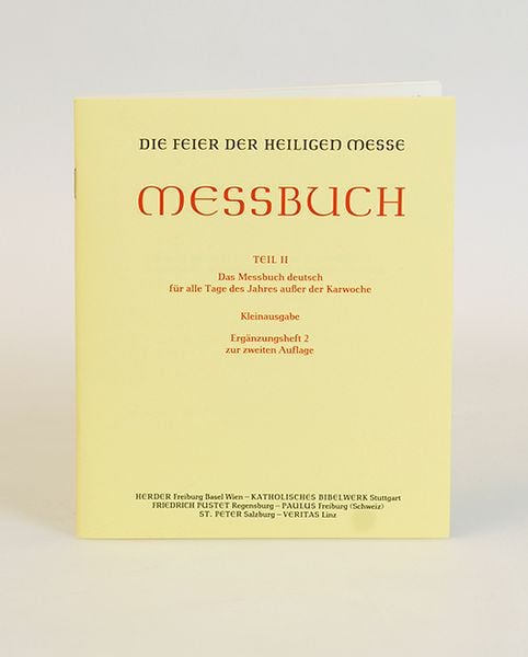 Produktbild: Die Feier der Heiligen Messe. Messbuch Teil II:
