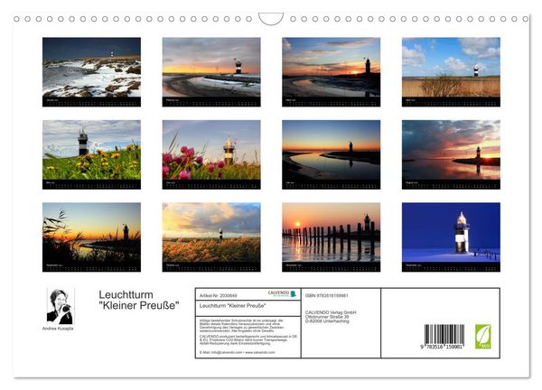 Produktbild: Leuchtturm "Kleiner Preu&szlig;e" (Wandkalender 2026 DIN A3 quer), CALVENDO Monatskalender