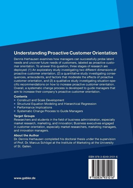 Produktbild: Understanding Proactive Customer Orientation