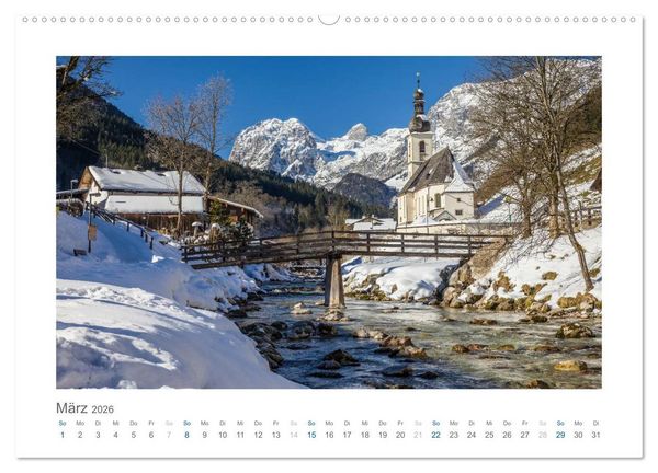 Produktbild: Berchtesgadener Alpen - Land von Watzmann und K&ouml;nigssee (Wandkalender 2026 DIN A2 quer), CALVENDO Monatskalender