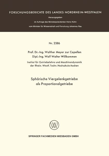 Produktbild: Sph&auml;rische Viergelenkgetriebe als Proportionalgetriebe