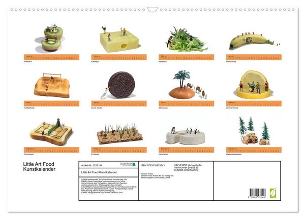Produktbild: Little Art Food Kunstkalender (Wandkalender 2027 DIN A2 quer), CALVENDO Monatskalender