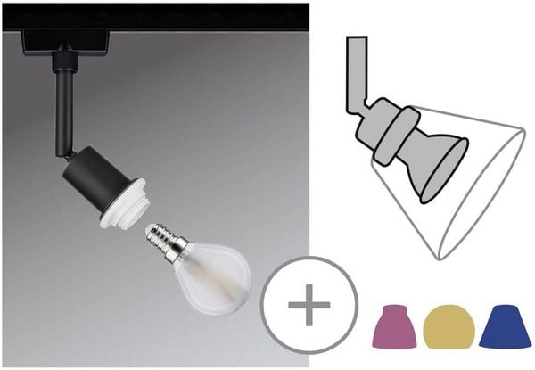 Paulmann Hochvolt-Schienensystem-Leuchte URail E14 Schwarz (matt)