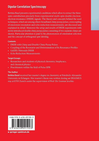Produktbild: Dipolar Correlation Spectroscopy