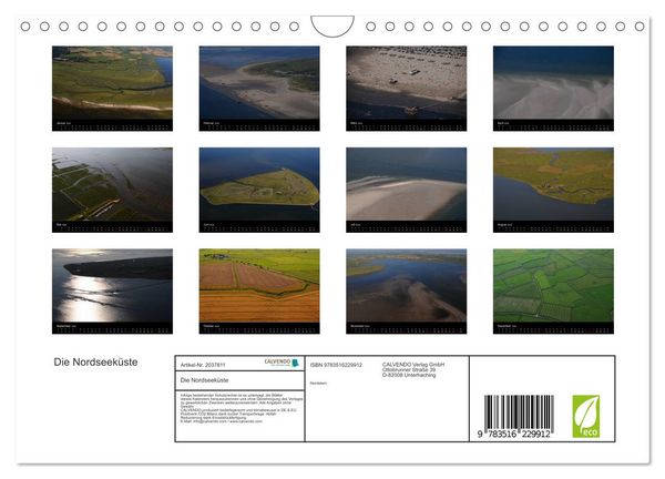 Produktbild: Die Nordseek&uuml;ste (Wandkalender 2026 DIN A4 quer), CALVENDO Monatskalender