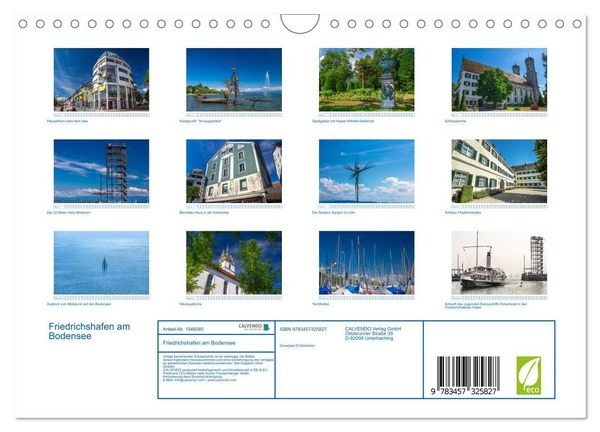 Produktbild: Friedrichshafen am Bodensee (Wandkalender 2026 DIN A4 quer), CALVENDO Monatskalender