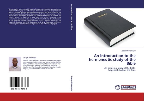 Produktbild: An Introduction to the hermeneutic study of the Bible