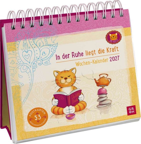 Produktbild: Postkartenkalender 2027: Om-Katze: In der Ruhe liegt die Kraft