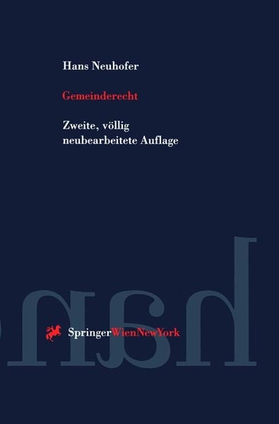 Produktbild: Gemeinderecht