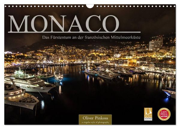Produktbild: Monaco - Das F&uuml;rstentum an der franz&ouml;sischen Mittelmeerk&uuml;ste (Wandkalender 2026 DIN A3 quer), CALVENDO Monatskalender