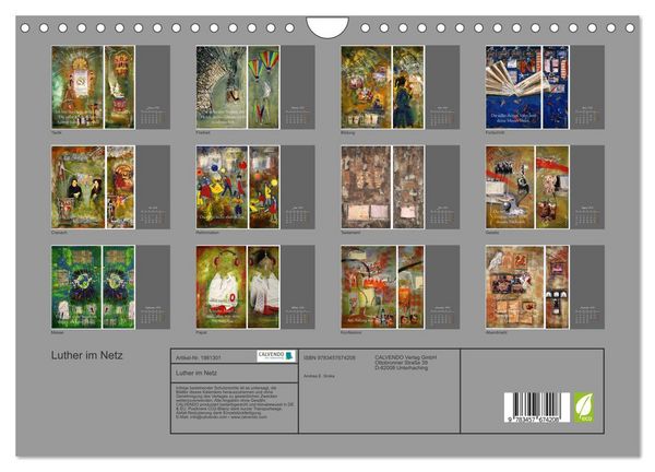 Produktbild: Luther im Netz (Wandkalender 2026 DIN A4 quer), CALVENDO Monatskalender