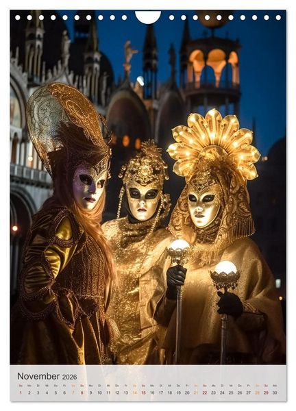 Produktbild: Karneval in Venedig (Wandkalender 2026 DIN A4 hoch), CALVENDO Monatskalender