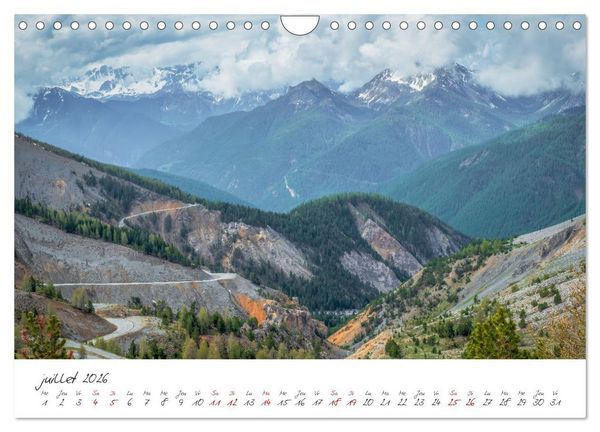Produktbild: Le col de l'Izoard sur la route des Grandes Alpes (Calendrier mural 2026 DIN A4 vertical), CALVENDO calendrier mensuel