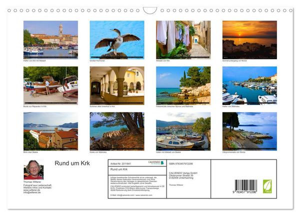 Produktbild: Rund um Krk (Wandkalender 2026 DIN A3 quer), CALVENDO Monatskalender