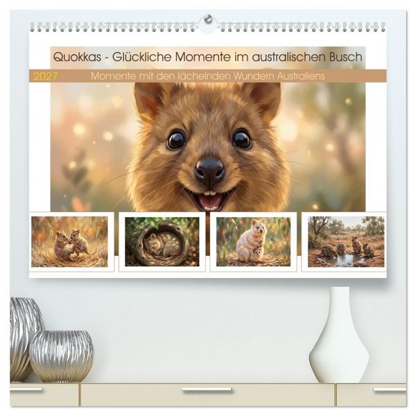 Produktbild: Quokkas - Gl&uuml;ckliche Momente im australischen Busch (hochwertiger Premium Wandkalender 2027 DIN A2 quer), Kunstdruck in Hochglanz