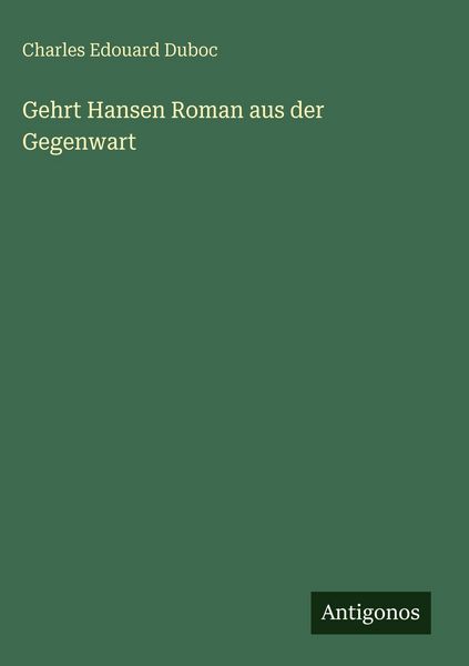 Produktbild: Gehrt Hansen Roman aus der Gegenwart