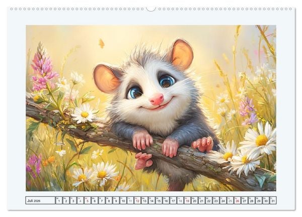 Produktbild: Oh, Possums! Cartoon-Abenteuer mit lustigen Beutelratten (hochwertiger Premium Wandkalender 2026 DIN A2 quer), Kunstdruck in Hochglanz