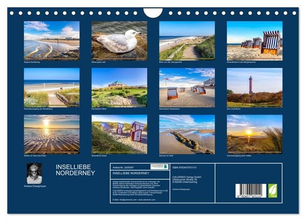 Produktbild: INSELLIEBE NORDERNEY (Wandkalender 2026 DIN A4 quer), CALVENDO Monatskalender