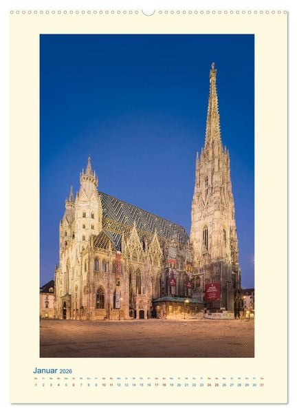Produktbild: Meine sch&ouml;ne Stadt - ein Spaziergang durch Wien (Wandkalender 2026 DIN A2 hoch), CALVENDO Monatskalender
