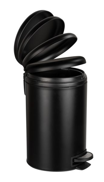 Produktbild: Treteimer Mod. Leman Easy-Close Schwarz 12 L, mit herausnehmbarem Einsatz
