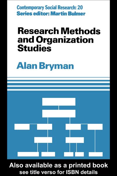 Produktbild: Research Methods and Organization Studies