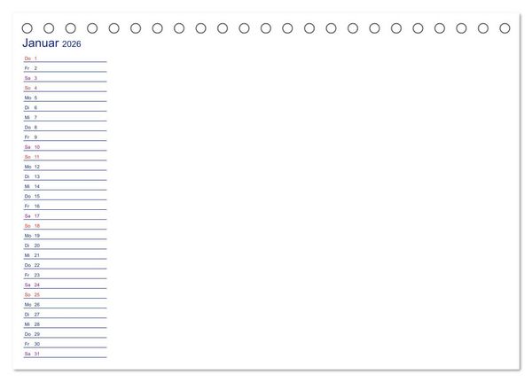 Produktbild: Farbiger Bastelkalender (Tischkalender 2026 DIN A5 quer), CALVENDO Monatskalender