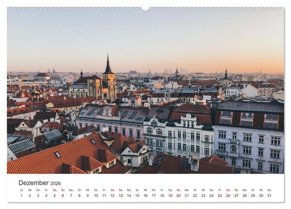 Produktbild: Prag - Die wundersch&ouml;ne Hauptstadt von Tschechien. (hochwertiger Premium Wandkalender 2026 DIN A2 quer), Kunstdruck in Hochglanz