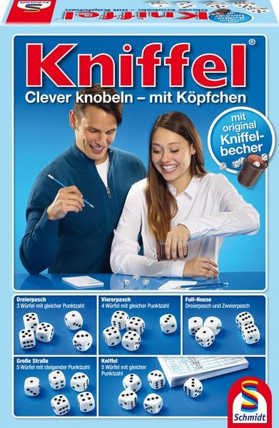 Schmidt Spiele - Kniffel - Kniffel mit Lederwürfelbecher