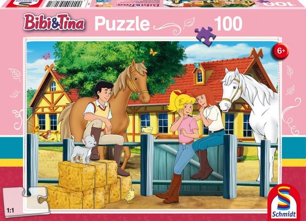 Puzzle Schmidt Spiele 56187 Bibi und Tina auf Martinshof 100 Teile