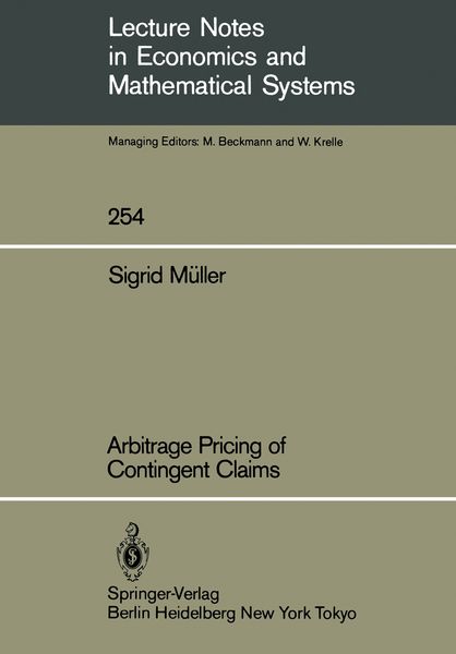 Produktbild: Arbitrage Pricing of Contingent Claims