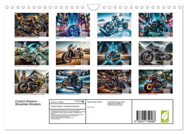Produktbild: Custom Dreams - Showbike Wonders (Wandkalender 2026 DIN A4 quer), CALVENDO Monatskalender