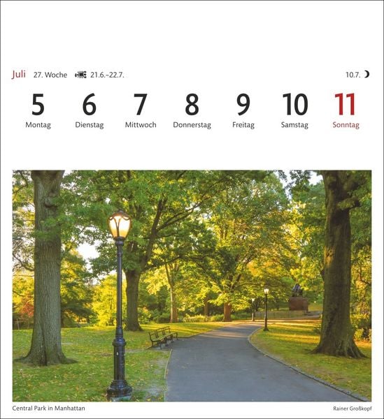 Produktbild: New York Sehnsuchtskalender 2027 - Wochenkalender mit 53 Postkarten