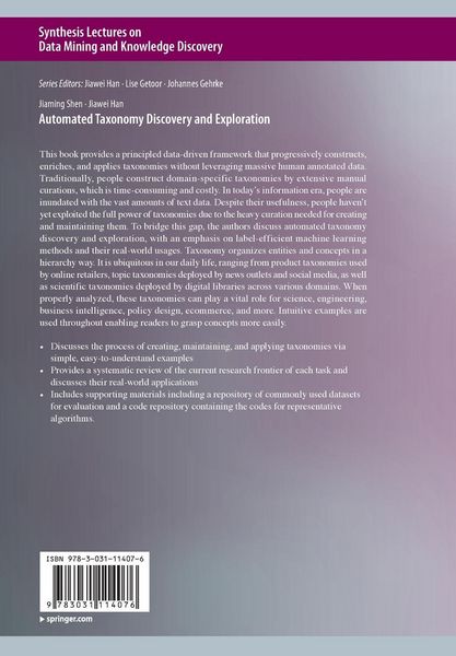 Produktbild: Automated Taxonomy Discovery and Exploration