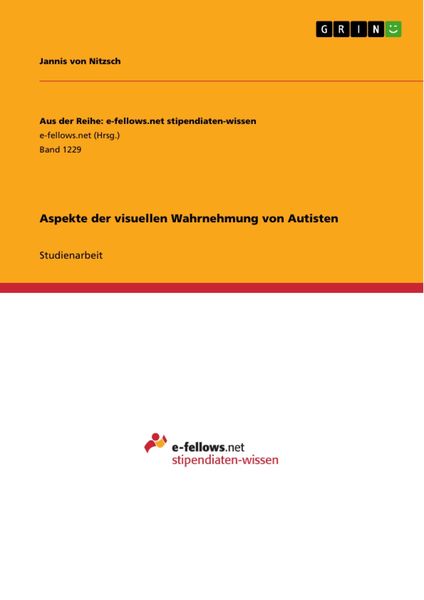Produktbild: Aspekte der visuellen Wahrnehmung von Autisten