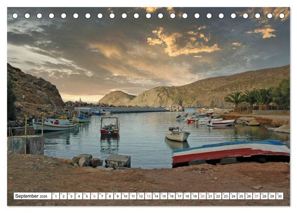 Produktbild: Idyllische H&auml;fen auf Kreta (Tischkalender 2026 DIN A5 quer), CALVENDO Monatskalender