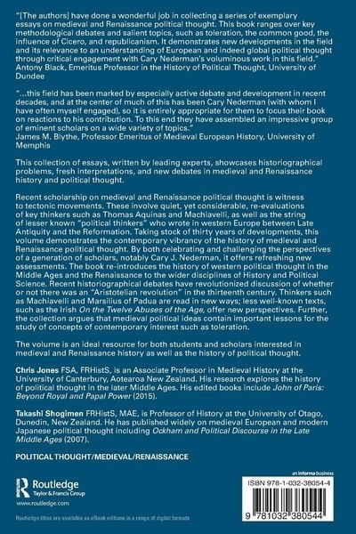 Produktbild: Rethinking Medieval and Renaissance Political Thought