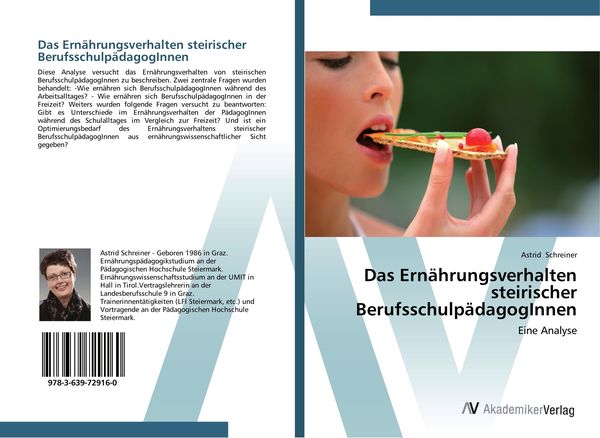 Produktbild: Das Ern&auml;hrungsverhalten steirischer Berufsschulp&auml;dagogInnen