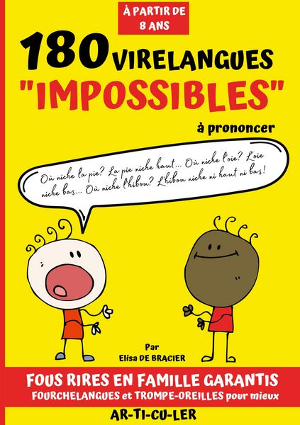 180 virelangues impossibles à prononcer, Taschenbuch von Elisa De Bracier, BoD – Books on Demand – Frankreich, 9782322638543