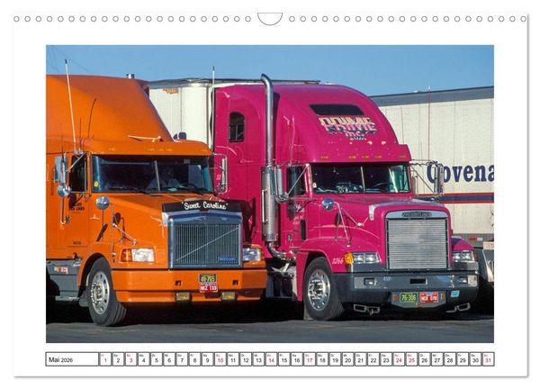 Produktbild: US-Trucks - Auf Achse in Amerika (Wandkalender 2026 DIN A3 quer), CALVENDO Monatskalender