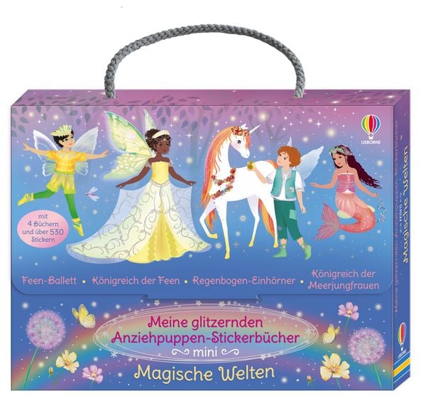 Produktbild: Meine glitzernden Anziehpuppen-Stickerb&uuml;cher mini: Magische Welten