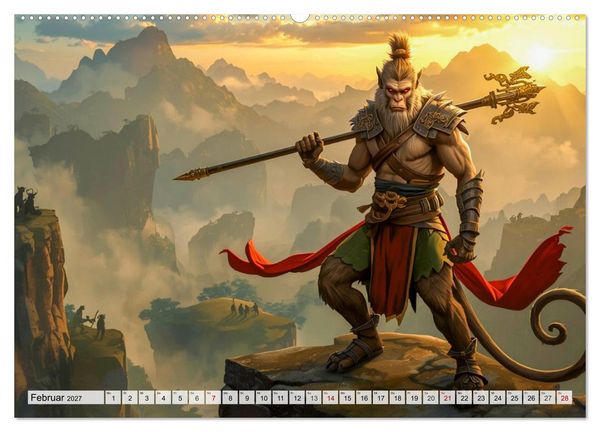 Produktbild: Sun Wukong - Die Reise des Affenk&ouml;nigs (Wandkalender 2027 DIN A2 quer), CALVENDO Monatskalender