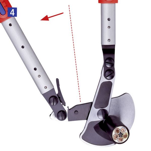 Produktbild: Knipex 95 32 038 Ratschen-Kabelschere Geeignet f&uuml;r (Abisoliertechnik) Alu- und Kupferkabel, ein- und mehrdr&auml;htig 38 mm 280 mm&sup2;