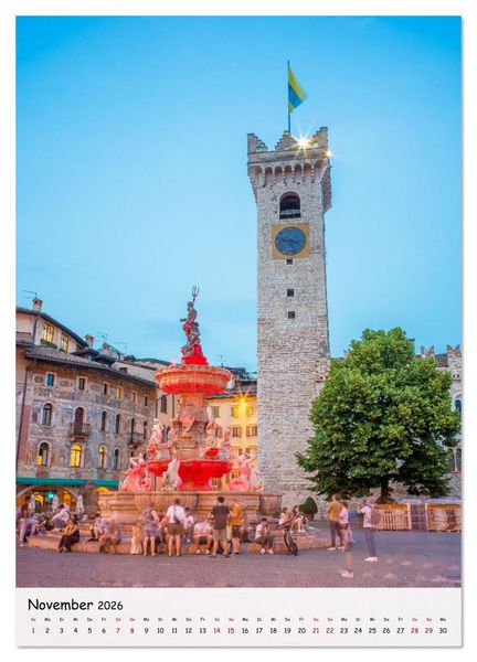 Produktbild: Trient - Die gl&uuml;ckliche Stadt zwischen Dolomiten und Gardasee (Wandkalender 2026 DIN A2 hoch), CALVENDO Monatskalender