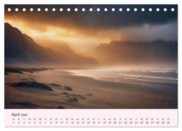 Produktbild: Sturmgetrieben - Der wilde K&uuml;stenkalender (Tischkalender 2026 DIN A5 quer), CALVENDO Monatskalender