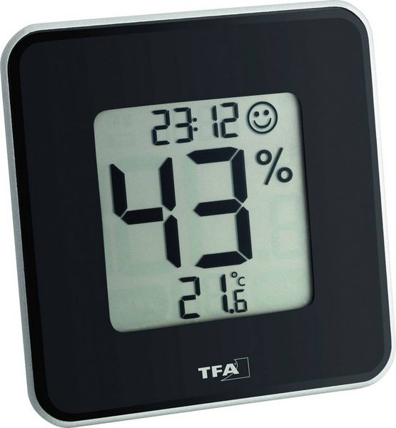 Produktbild: TFA Dostmann Style Thermo-/Hygrometer Schwarz 30.5021.01