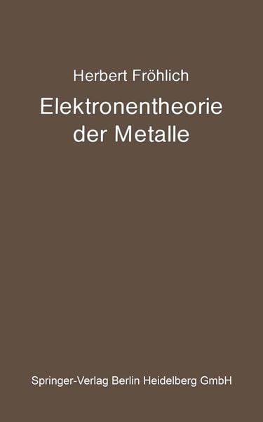 Produktbild: Elektronentheorie der Metalle