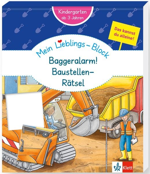Produktbild: Klett Mein Lieblings-Block Baggeralarm! Baustellen-R&auml;tsel