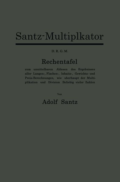 Produktbild: Santz-Multiplikator D.R.G.M.