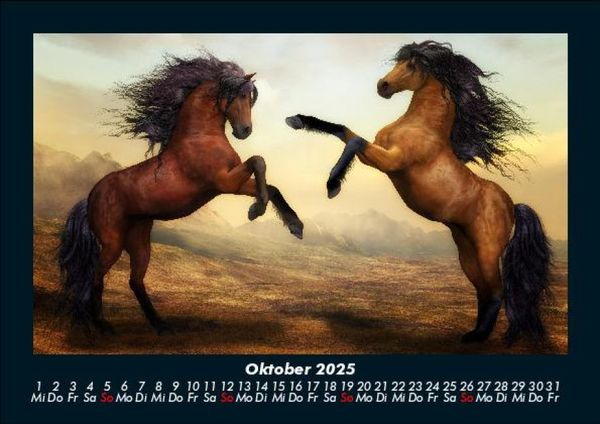 Produktbild: Die Welt der Pferde 2025 Fotokalender DIN A5