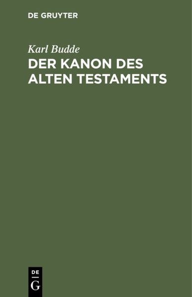 Produktbild: Der Kanon des Alten Testaments